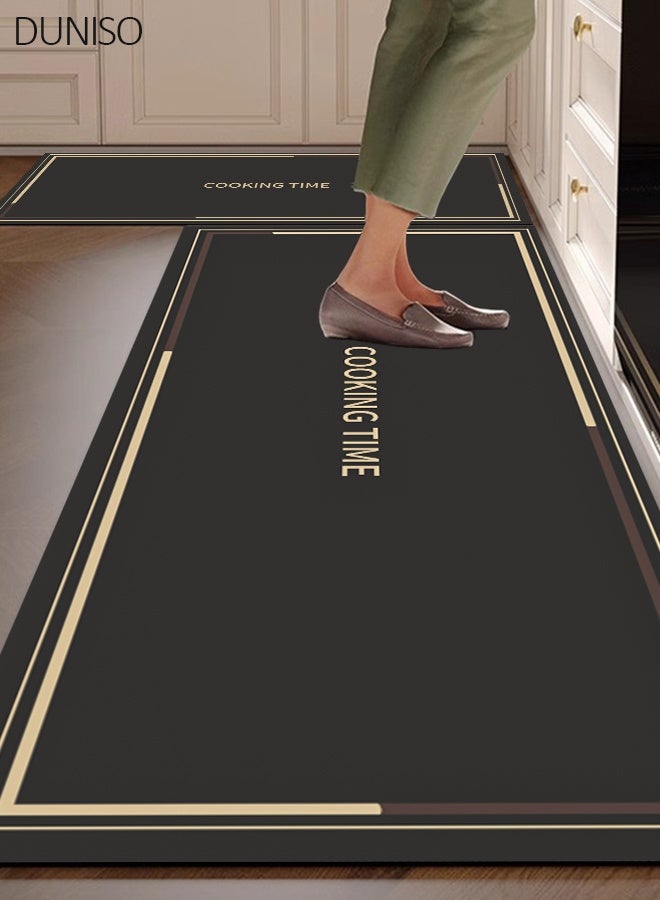 DUNISO Diatom Mud Kitchen Mat Set, Contemporary Style, Anti-Skidding Rubber Grip, Washable, Oil and Water resistant, Easy to clean Mats for Kitchen, Floor 40*60cm/40*120cm - Image 1